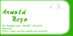 arnold mezo business card